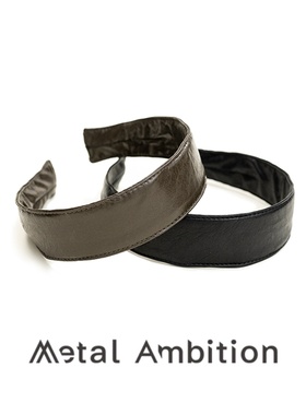 MetalAmbition皮质宽边发箍女