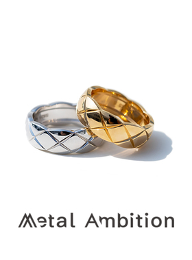 林格纹纯银戒指女高级感轻奢