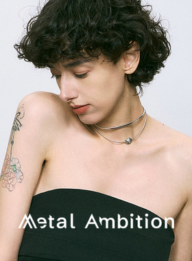 玫瑰花双层项链颈链choker锁骨链高级感轻奢小众夏日女生甜酷