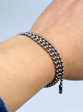 纯钛圆珠男女时尚简约项链