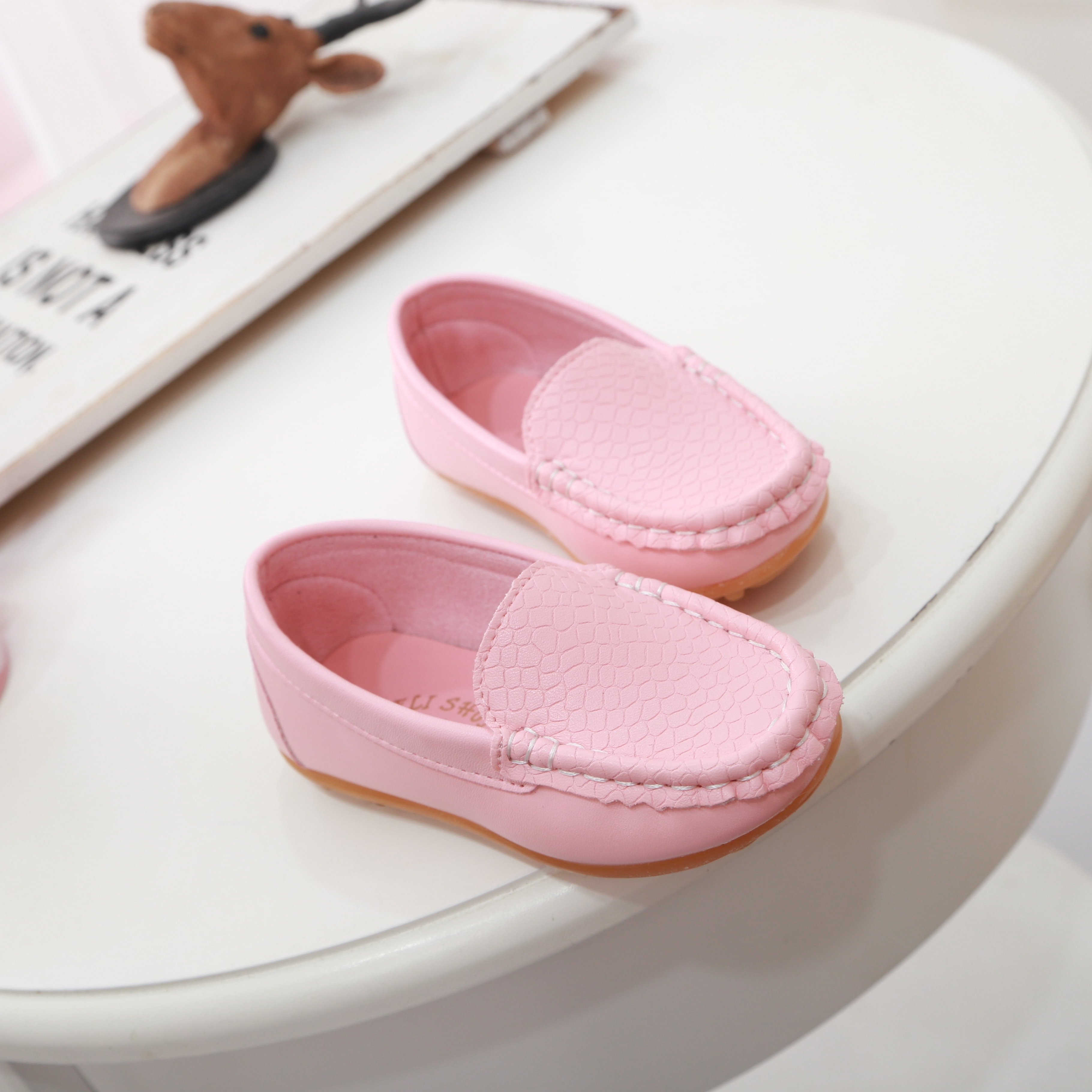 1-15岁儿童豆豆鞋3软底4防滑宝宝皮鞋6男童单鞋7舒适8女童9公主鞋 - 图0