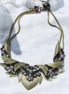 BB复古做旧高级感礼服项链女