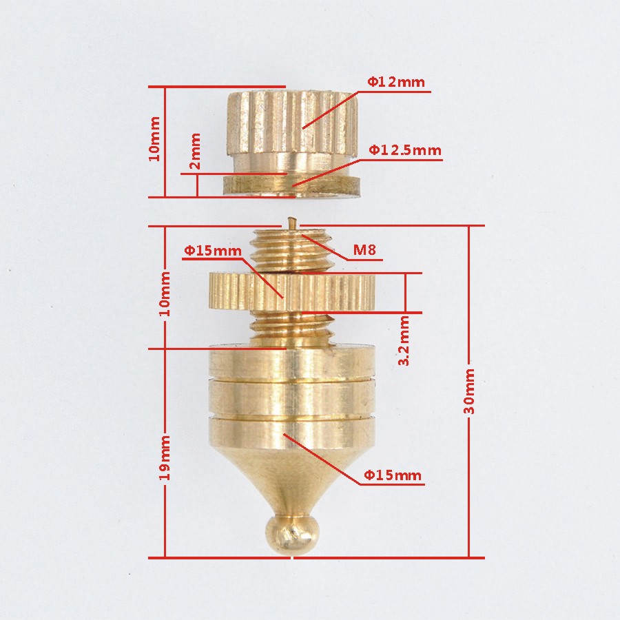 5#纯铜避震脚钉垫片减振支撑脚音箱喇叭音响脚架功放碟机专用脚钉