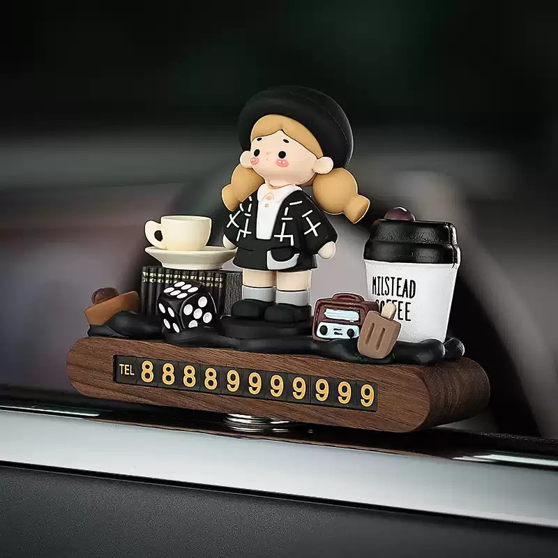 小野时光汽车临时停车挪车电话号码牌车载女高档摆件装饰用品大全,淘宝优惠券,粉丝福利购,淘宝优惠卷