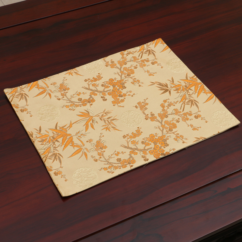 艺必旭田园织锦缎双层碗垫餐垫餐布桌垫西餐垫布艺杯垫隔热垫盘垫 - 图2