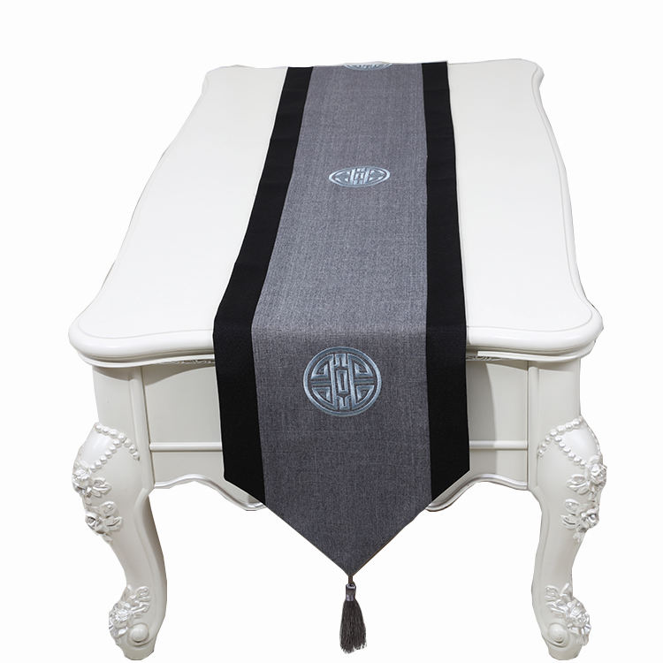 艺必旭桌旗新中式现代简约风格古典复古古典茶几布艺刺绣麻桌旗,淘宝优惠券,粉丝福利购,淘宝优惠卷