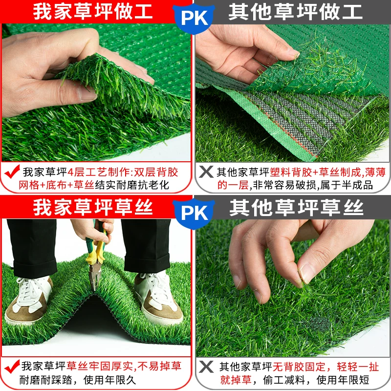 Artificial grass, lawn, plastic green carpet for kindergarten