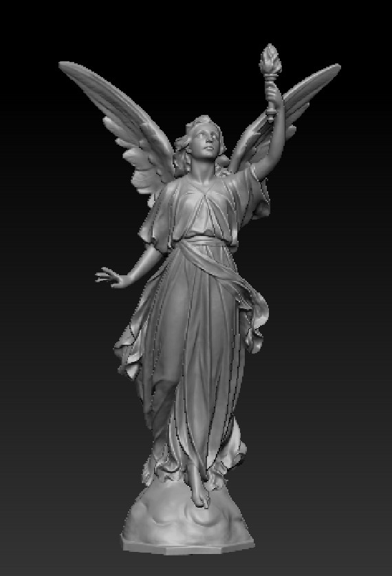 火炬天使西方女神3D模型stl 三维文件 欧式人物雕塑 打印雕刻模型 - 图0