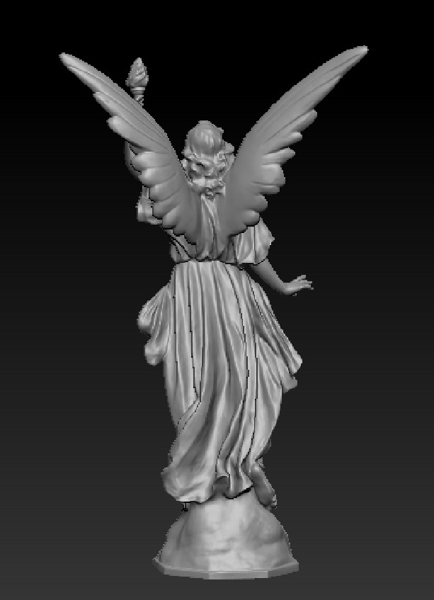 火炬天使西方女神3D模型stl 三维文件 欧式人物雕塑 打印雕刻模型 - 图1
