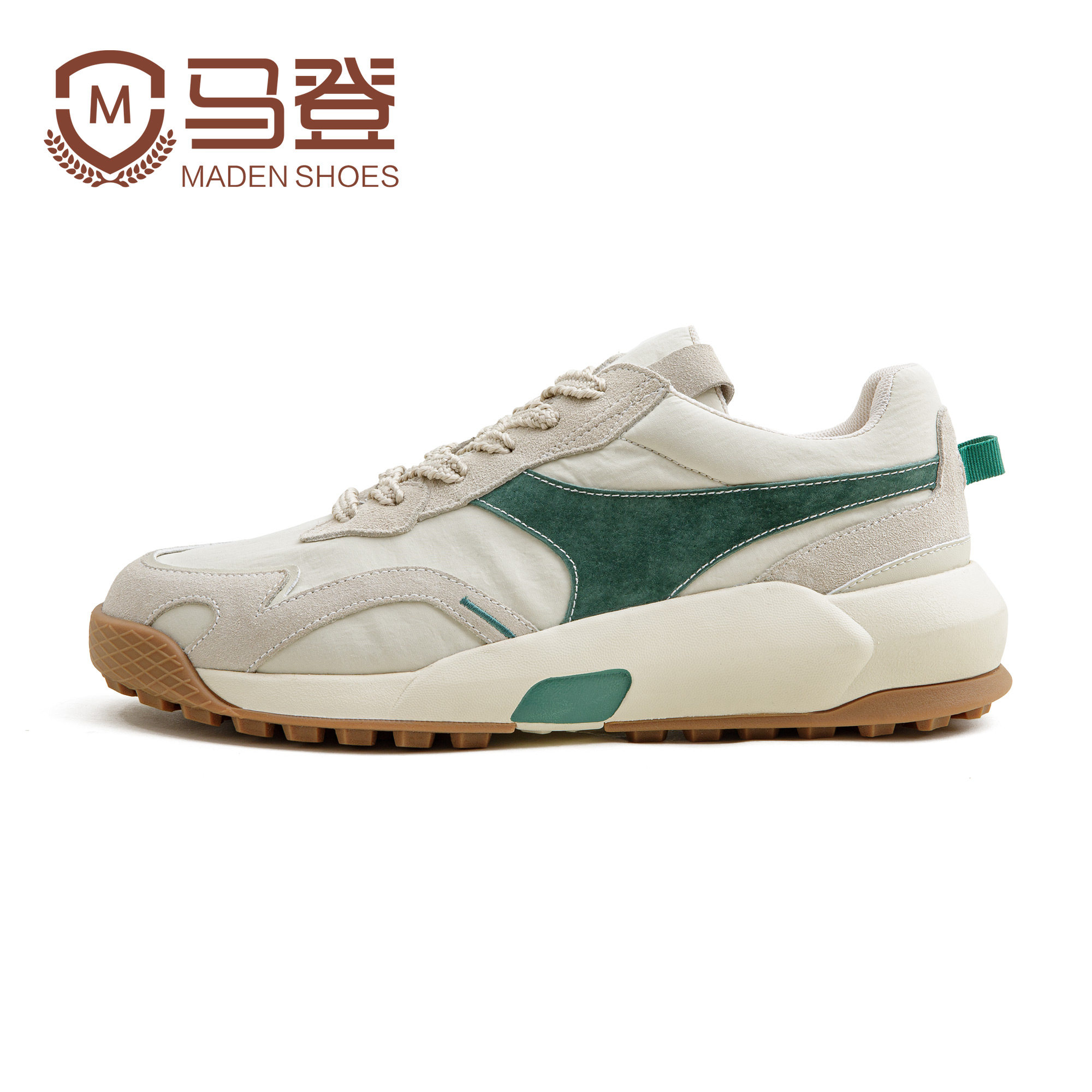 马登新款秋冬华夫休闲运动厚底慢跑步鞋男复古老爹鞋潮百搭阿甘鞋,淘宝优惠券,粉丝福利购,淘宝优惠卷