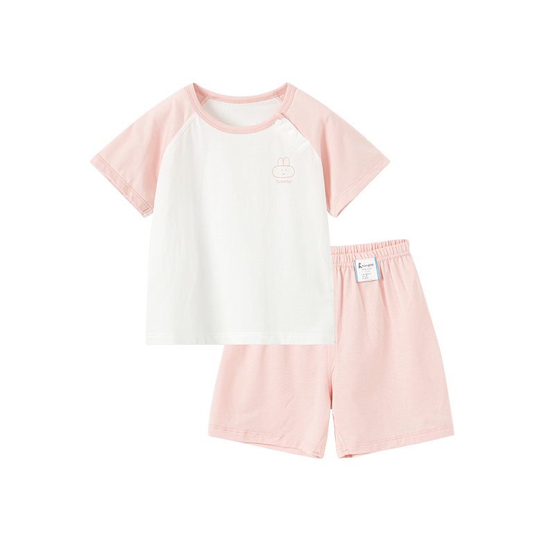 童泰婴儿短袖套装夏季莫代尔棉宝宝衣服儿童家居服内衣上衣裤子