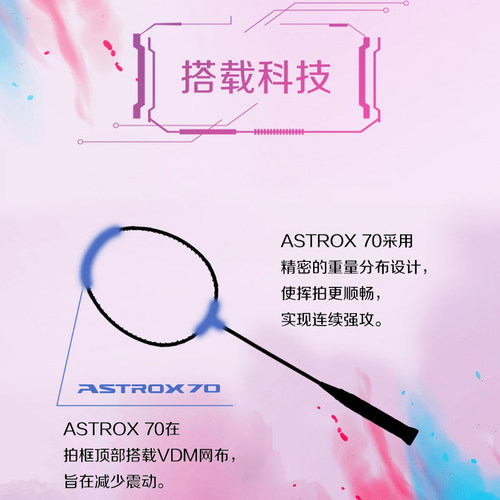 保真尤尼克斯yy羽毛球拍疾光NF-70/天斧AX70超轻全碳素进攻型单拍 - 图2