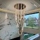 Living room large chandelier duplex floor ceiling villa crystal lamp