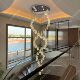 Villa light luxury crystal lamp duplex floor chandelier