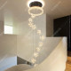 Smart plug-in Ping An Guo living room stairwell long chandelier
