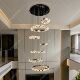 Italian light luxury crystal villa living room large chandelier