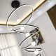 2024 new style loft loft living room large chandelier