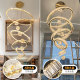 Crystal ring + starry ball skylight living room lamp