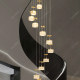 Chassis luminous + intelligent plug-in crystal stair chandelier