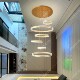 Duplex floor ceiling chandelier designer living room large chandelier
