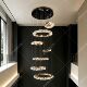Italian light luxury crystal villa living room large chandelier