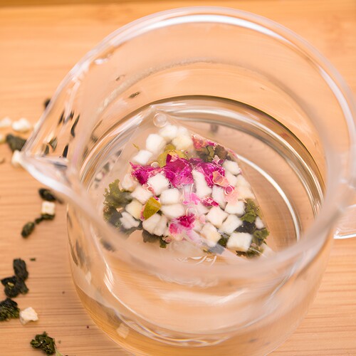 东茶雅韵玫瑰白桃乌龙茶叶水蜜桃乌龙三角袋泡花草果粒茶包50包入 - 图2