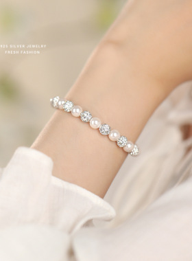 珍珠手串女精致满天星气质感手链