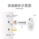 Stainless steel 304 mirror nails solid glass mirror nails screw cap glass acrylic advertising nails fixed mirror cover buckle
