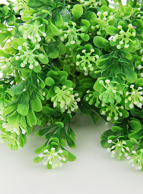 茉初厂家 仿真米兰草塑料花仿真植物绿植小盆栽装饰餐桌摆放花