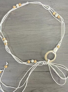 民族风编织腰带女配裙子复古裙子装饰连衣裙波西米亚绳子腰链配饰