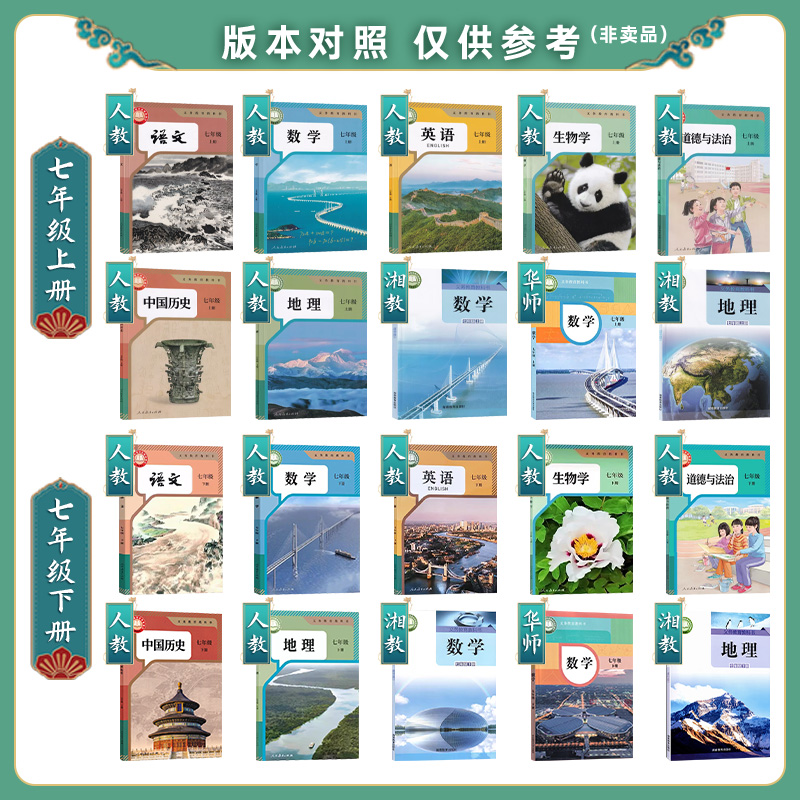2025版 5年中考3年模拟初中试卷七7年级上下册语文数学英语生物地理历史道德 人教 湘教版 53试卷初一1年级单元期中期末测试卷