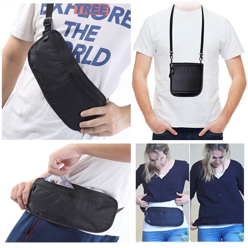 Универсальная портативная сумка для паспорта для путешествий, поясная сумка, маленький бумажник, анти-кража