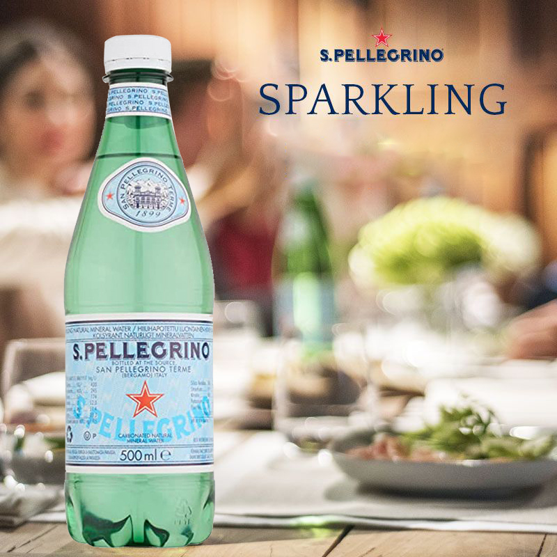 San Pellegrino圣培露含气矿泉水塑料瓶装500ml*24瓶/箱 - 图1