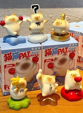 猫猫PAI乐无忧解压盲盒摆件