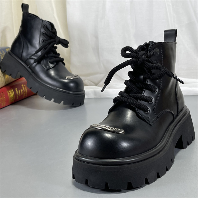 专柜正品真皮大头靴复古百搭牛皮马丁靴百搭法式时装靴女切尔西靴,淘宝优惠券,粉丝福利购,淘宝优惠卷