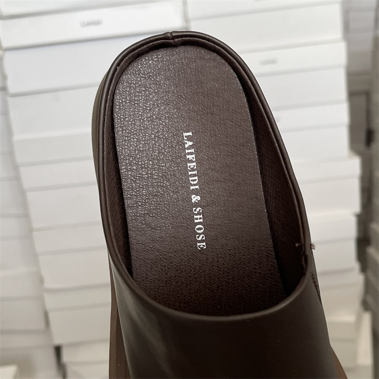 商场同款真皮勃肯鞋女2025新款秋季外穿松糕厚底增高包头半拖鞋女,淘宝优惠券,粉丝福利购,淘宝优惠卷