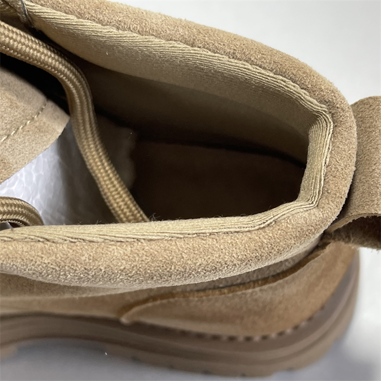 牛皮厚底马丁靴女2025秋冬英伦风复古圆头真皮磨砂皮大黄蜂工装靴 - 图1