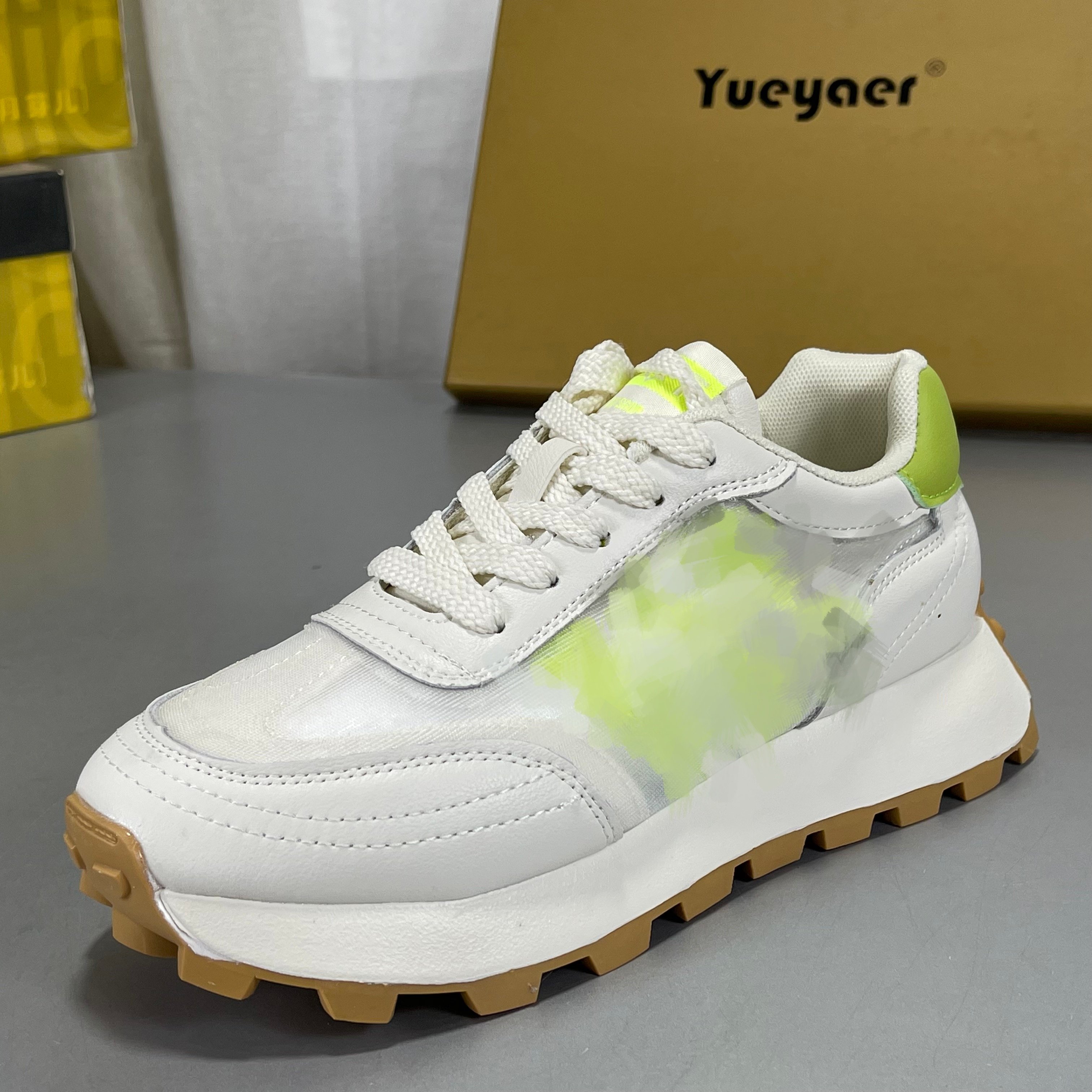 月芽儿小白鞋女真皮阿甘鞋网面透气2026春款防滑系带休闲运动鞋子,淘宝优惠券,粉丝福利购,淘宝优惠卷