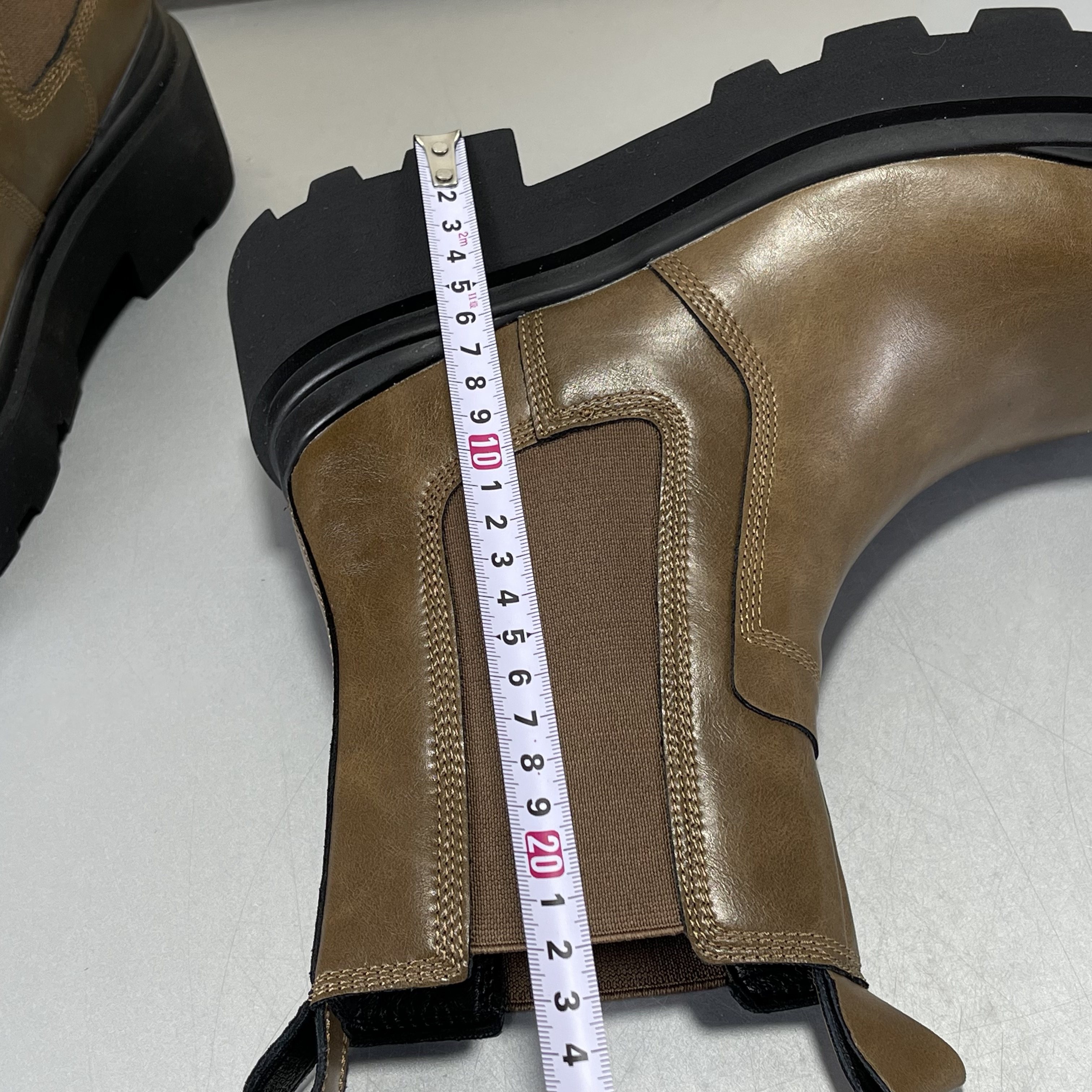 月芽儿切尔西靴方头复古厚底马丁靴女头层牛皮瘦瘦靴粗跟厚底短靴,淘宝优惠券,粉丝福利购,淘宝优惠卷