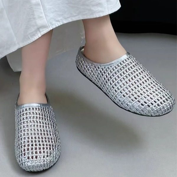 品牌真皮厚底勃肯包头半拖鞋女夏季外穿2025新款网面一脚蹬凉拖鞋,淘宝优惠券,粉丝福利购,淘宝优惠卷