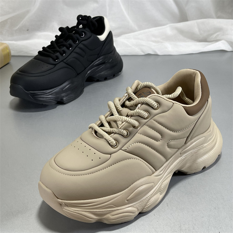 品牌撤柜牛皮女鞋2025秋冬新款弹性厚底增高老爹鞋真皮休闲运动鞋,淘宝优惠券,粉丝福利购,淘宝优惠卷