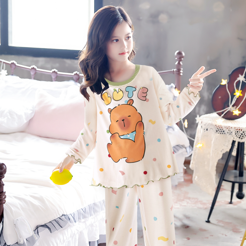 莫代尔睡衣女童中大童春秋夏季薄款长袖儿童空调家居服套装,淘宝优惠券,粉丝福利购,淘宝优惠卷