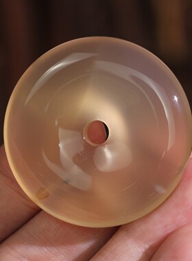 源饰界-天然玉髓高冰种果冻肉平安扣挂件大号平安吉祥吊坠无伤裂