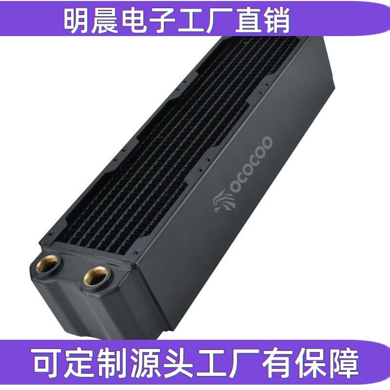 80X3 copper row 60MM thick water cooling radiator three-layer 1U2U server itx chassis thick dissipation