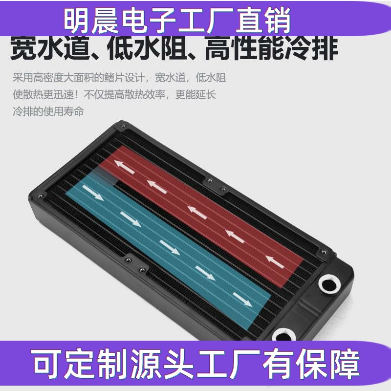 Water-cooled radiator 36MM thick 120 240 360 aluminum water radiator cooling fan chassis computer diy radiator