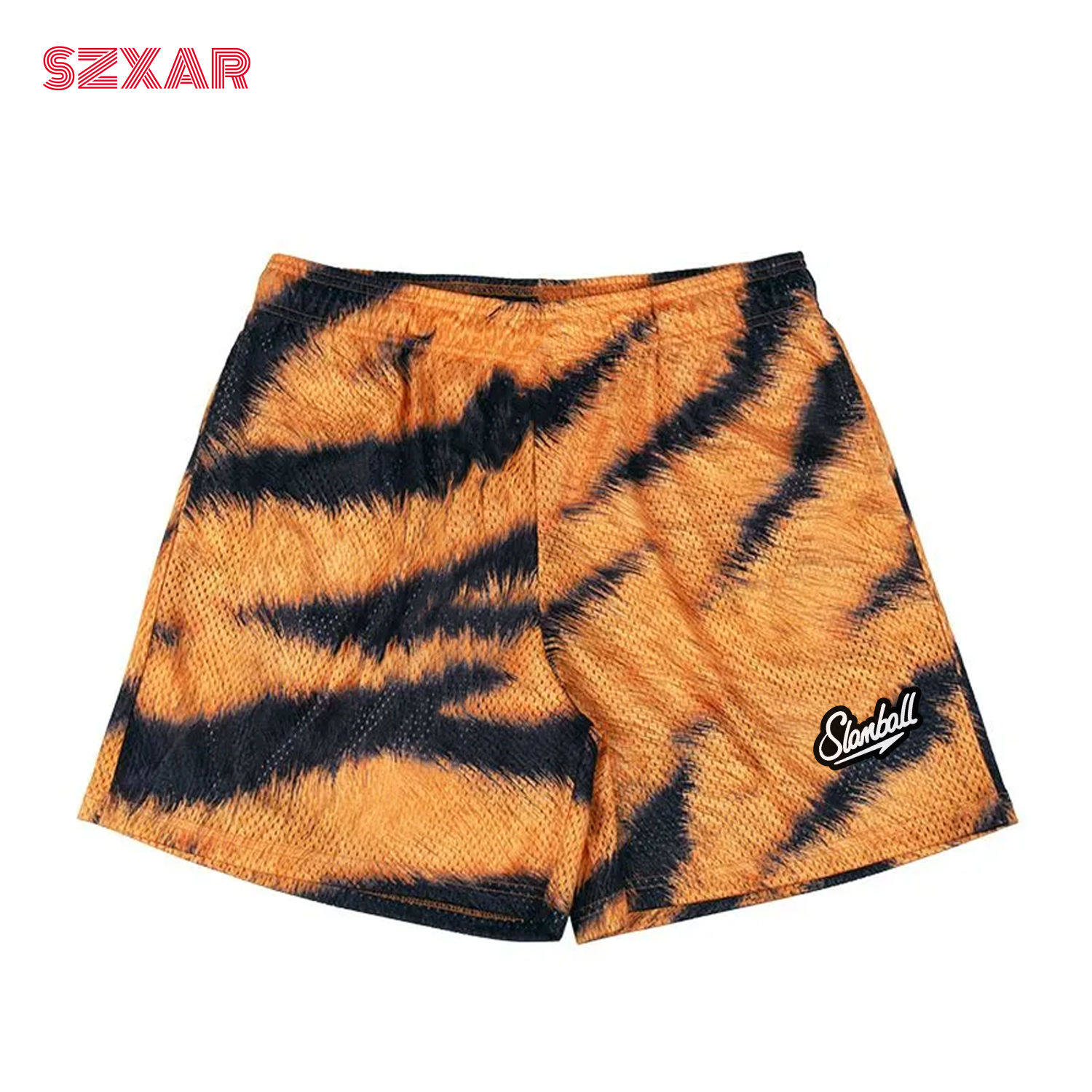 SLAMBALL夏季新款豹纹短裤男运动裤篮球美式网眼四分裤宽松潮,淘宝优惠券,粉丝福利购,淘宝优惠卷
