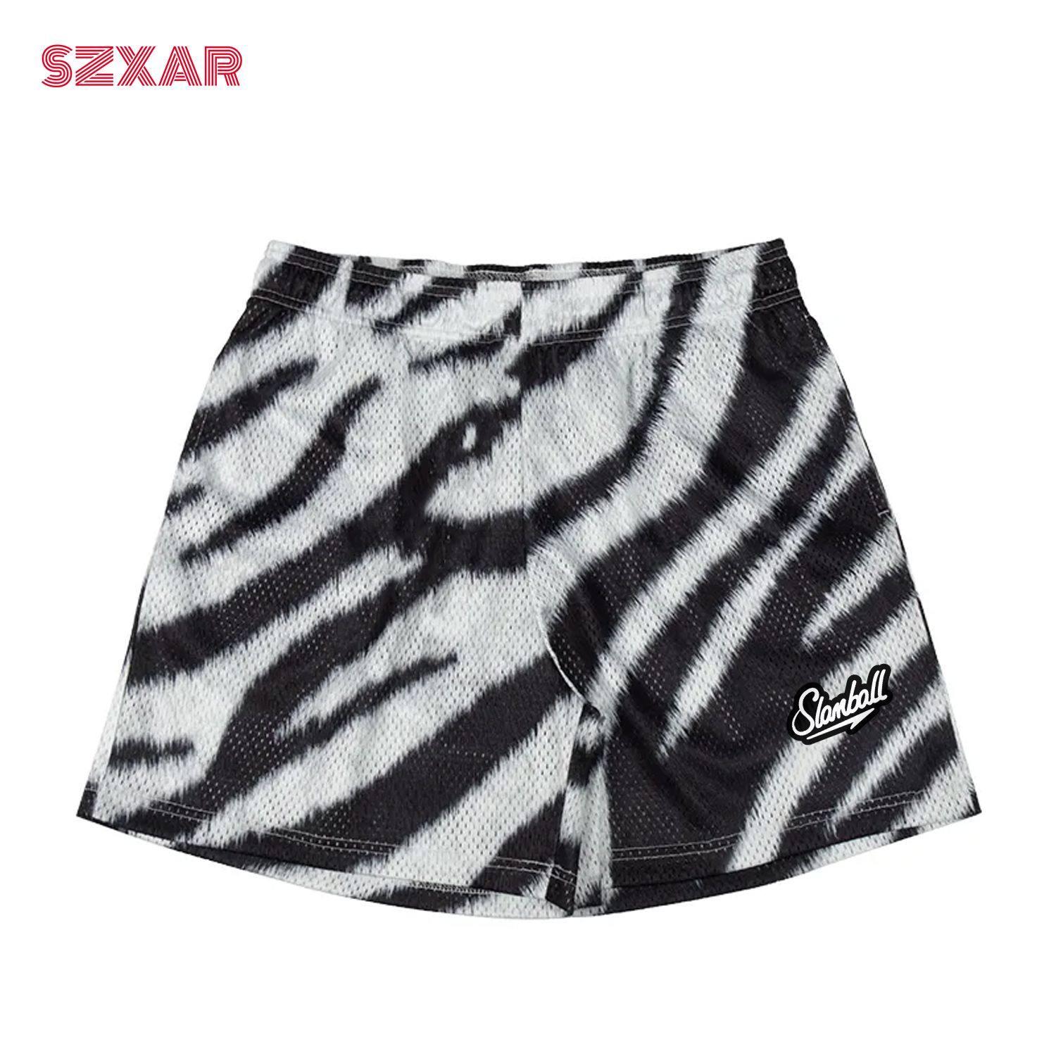 SLAMBALL夏季新款豹纹短裤男运动裤篮球美式网眼四分裤宽松潮,淘宝优惠券,粉丝福利购,淘宝优惠卷