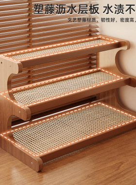 桌面室内花架子小型简约多肉绿萝花盆架子多层沥水简易收纳置物架