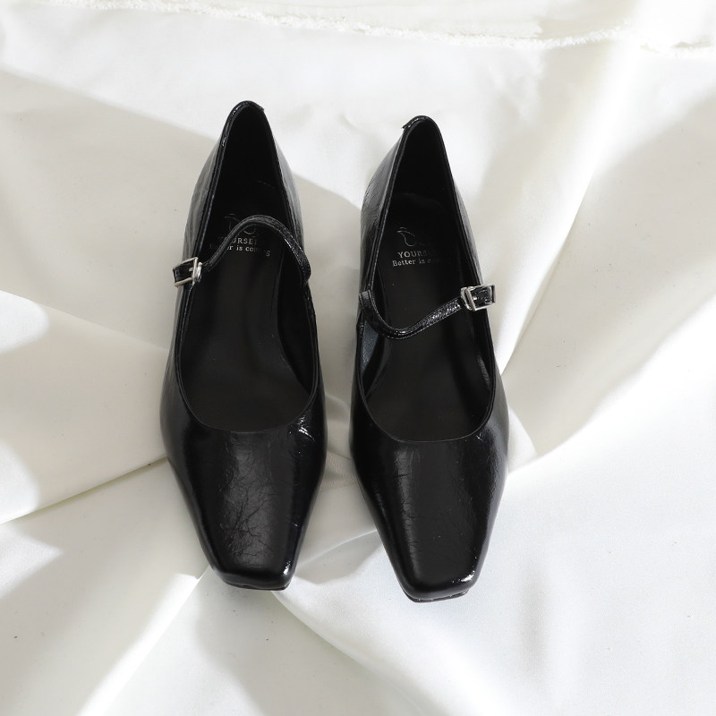 莲花府邸2025春季时尚单鞋优雅浅口鞋方头低跟玛丽珍鞋女里外全皮,淘宝优惠券,粉丝福利购,淘宝优惠卷