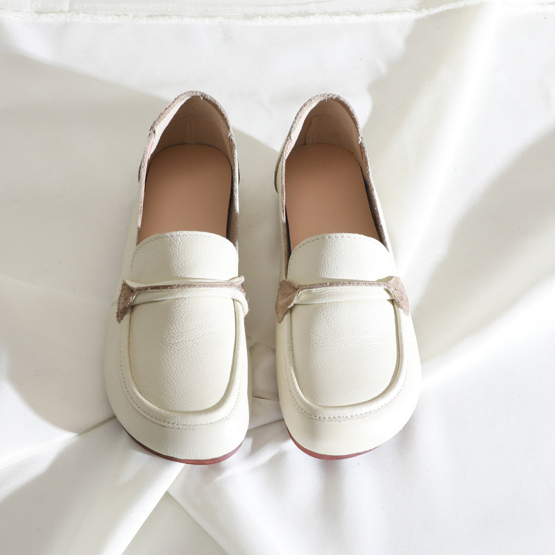 莲花府邸2026春季复古简约单鞋一脚蹬懒人鞋舒适妈妈鞋牛皮女鞋子,淘宝优惠券,粉丝福利购,淘宝优惠卷